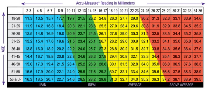 Body Fat Percentage Chart - Healthsoothe